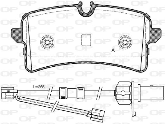 OPEN PARTS Комплект тормозных колодок, дисковый тормоз BPA1505.02